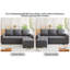 3 Seater Linen Blend Sofa Bed-1253159420
