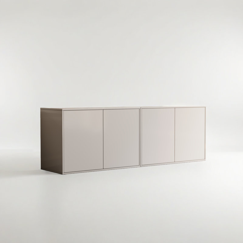 Modern 62.98-inch Combination Cabinet With Push-to-open Doors And Interior Shelving (Set of 2)
