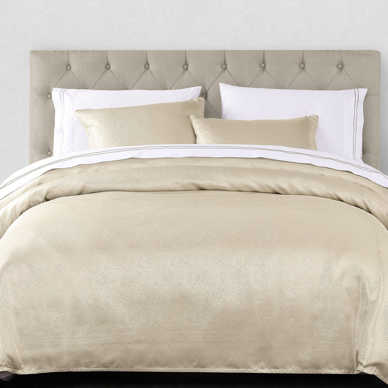 Marilyn Modern Bubble Metallic Jacquard Modern Contemporary Comforter Set, King Comforter + 2 King Shams, Gold