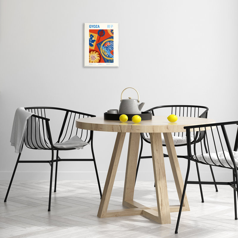 Plaque murale de repas japonais Gyoza, design par Victoria Barnes