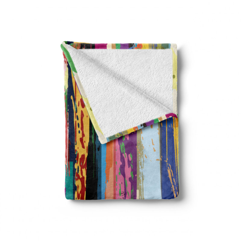 Ambesonne Hand Woven Throw Blanket, 70" W x 90" L