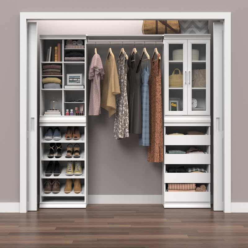 Modular Storage 21.38" W 4-Drawer Unit, White