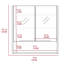 Meuble-lavabo en chêne - Armoire avec rangement généreux et portes à double miroir, paire de tablettes autoportantes 2 pièces