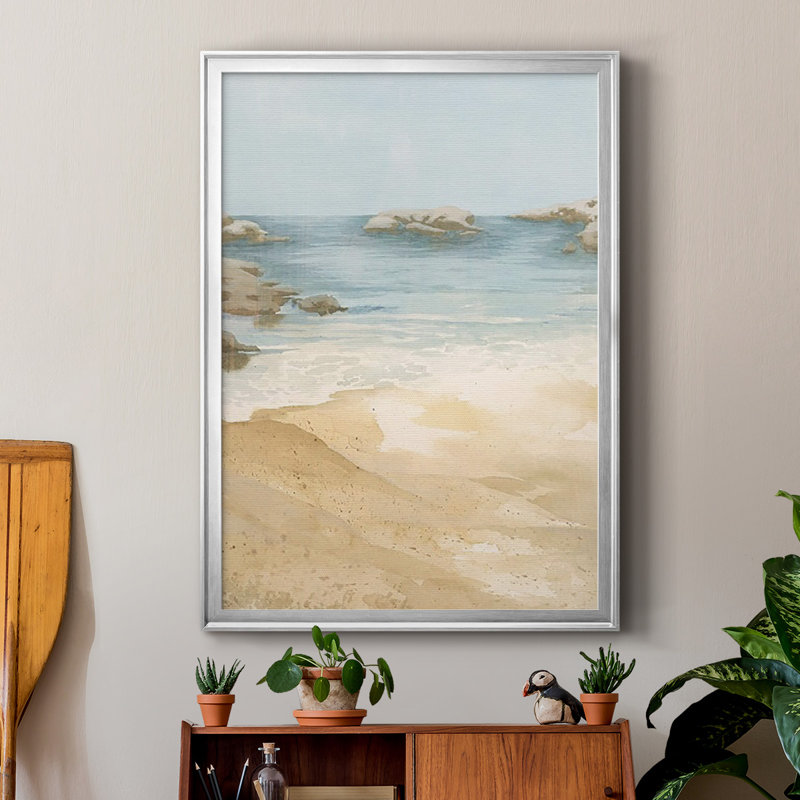 Tranquil Beach I - reproduction de cadre photo simple, H 42,5 po x l 30,5 po x P 1,25 po, Argent