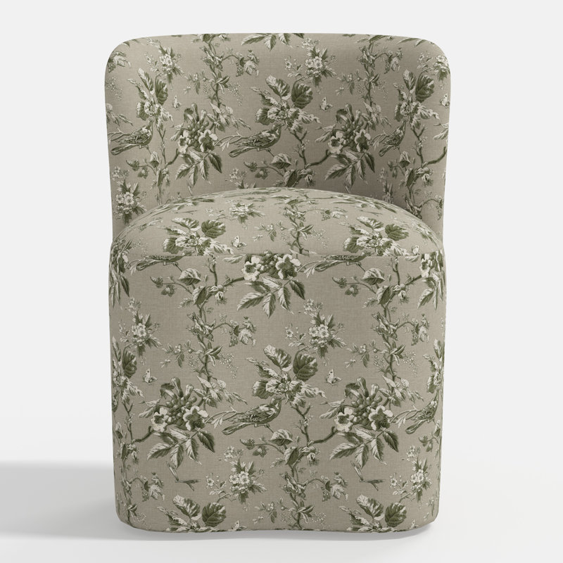 Stoffer Home x Cloth & Company Gail Dining Chair, Michigan Bird Toile Olive