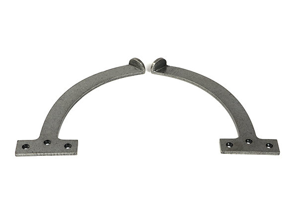 Quadrant Stay (Pair), 22cm H x 7cm W x 0.2cm D, Pewter Patina
