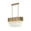 7 - Light Unique / Statement Geometric Chandelier with Crystal Accents