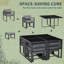 Bodhild 9 Pieces Garden Dining Set with Cushion, 8 Seater Cube Set, Grey