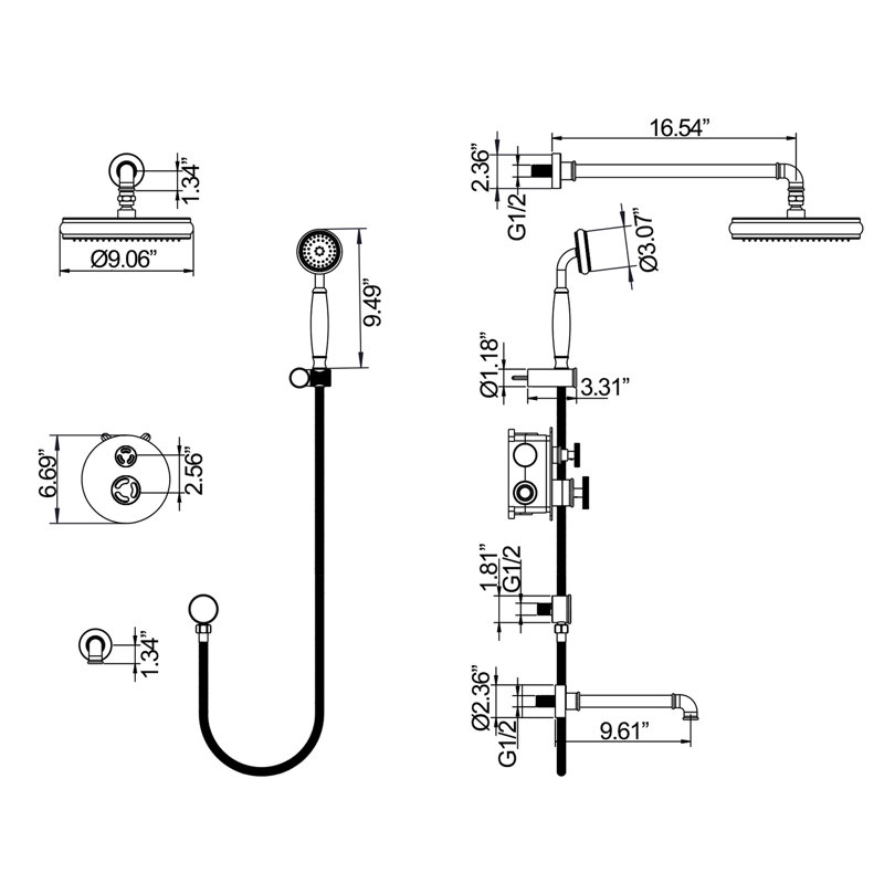 All-In-One Kit with Rough in-Valve