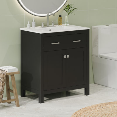 Meuble-lavabo 30 po avec lavabo en céramique