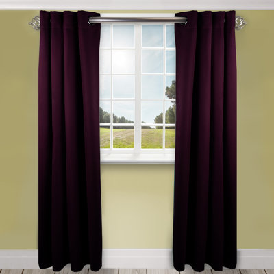 Panneau de rideau simple obscurcissant synthétique avec œillets Polen Drapery