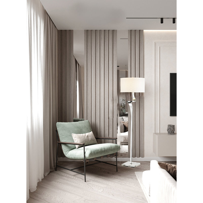 Jeannette 1 Light Chrome Floor Lamp With Shade