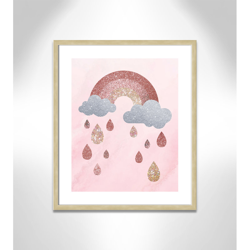 Paillettes, H 25,5 po x l 21,5 po x P 1,19 po, Cadre boîte champagne clair