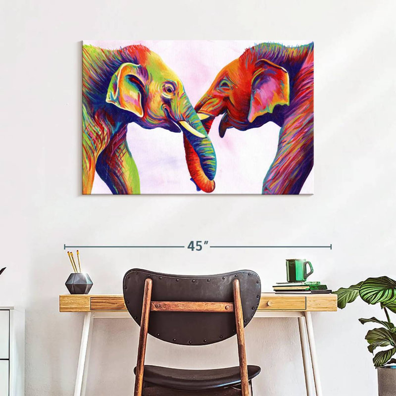 Brampt Elephant Calves, 26" H x 39" W