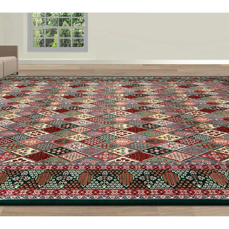 Tapis multicolore de haute qualité noué à la main