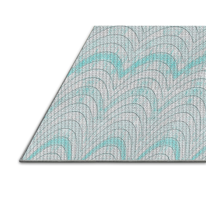 Tapis décoratif bleu, Rectangle 8 pi x 12 pi