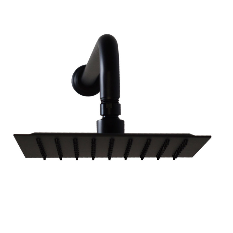 Pomme de douche à pluie haute pression 8 po, Noir mat