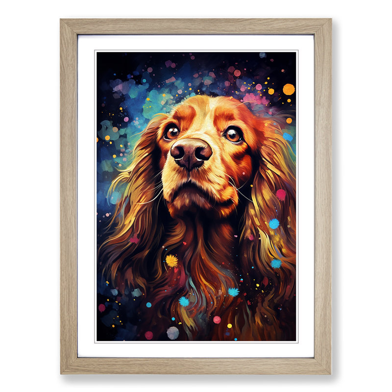 Single Picture Frame Print on Wood, Oak Framed, 64cm H x 46cm W