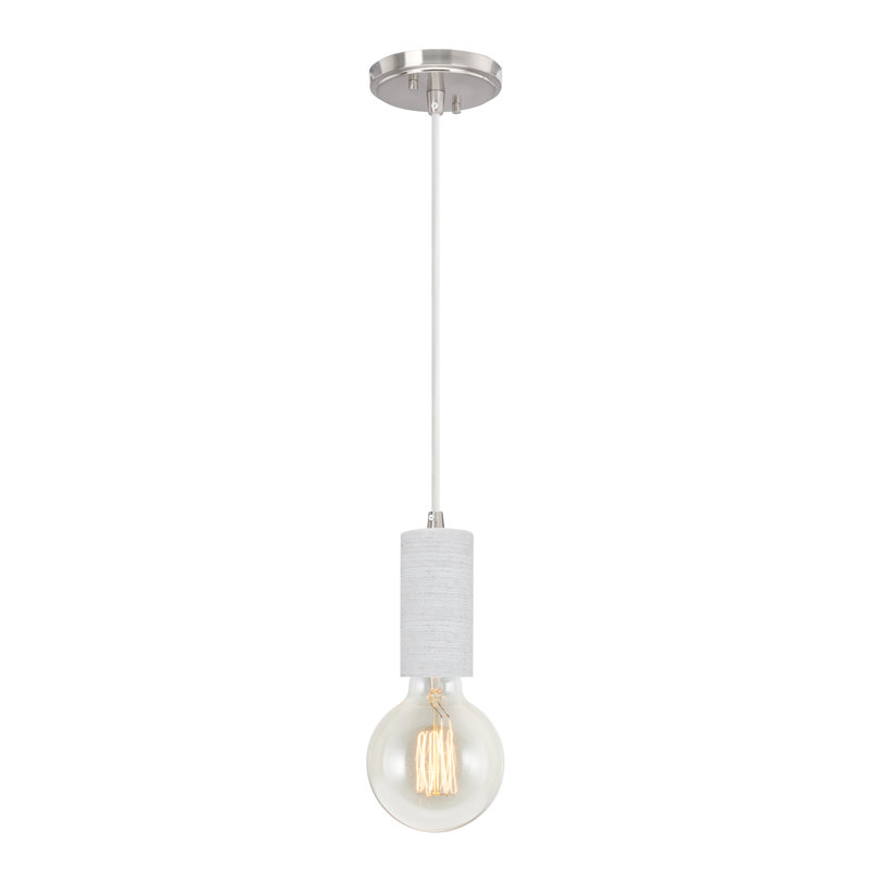 Luminaire sphère suspendu 1 lumières simple Castiel, H 67,5 po x l 4,5 po x P 4,5 po
