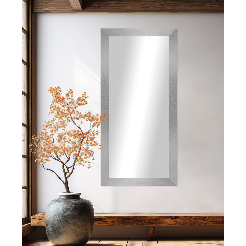 Miroir mural Maci Eileen, 33 po x 78 po, Argent platine