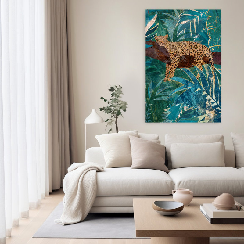 Art contemporain, paysage de forêt abstrait, H 60 po x l 40 po