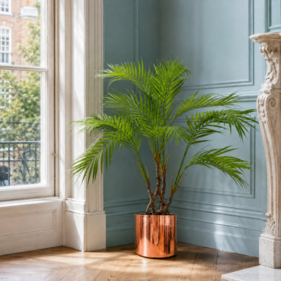 90cm Faux Palm Tree in Metal Planter