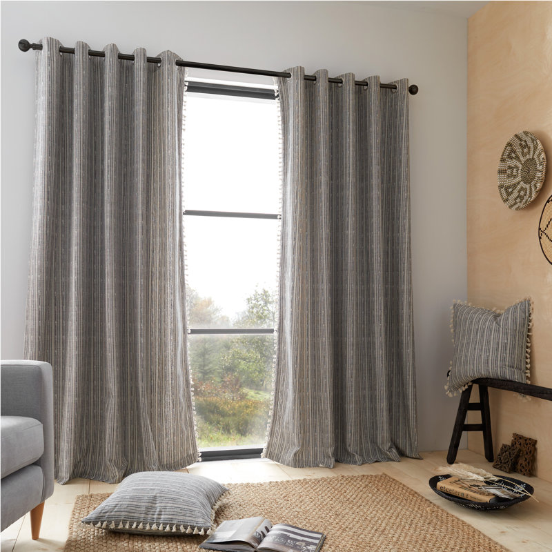 Adana Woven Curtains / Drapes Pair, 117 W x 137 D cm