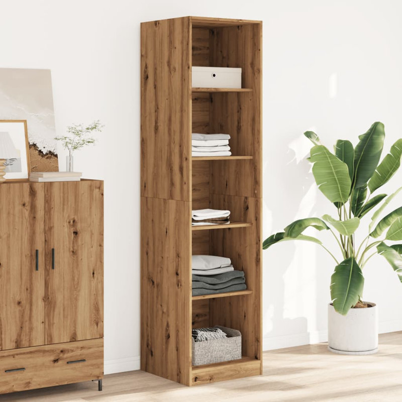 Ryott Manufactured Wood Wardrobe, Artisan Oak, 200cm H x 50cm W x 50cm D