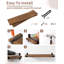 Tablettes flottantes rustiques en bois