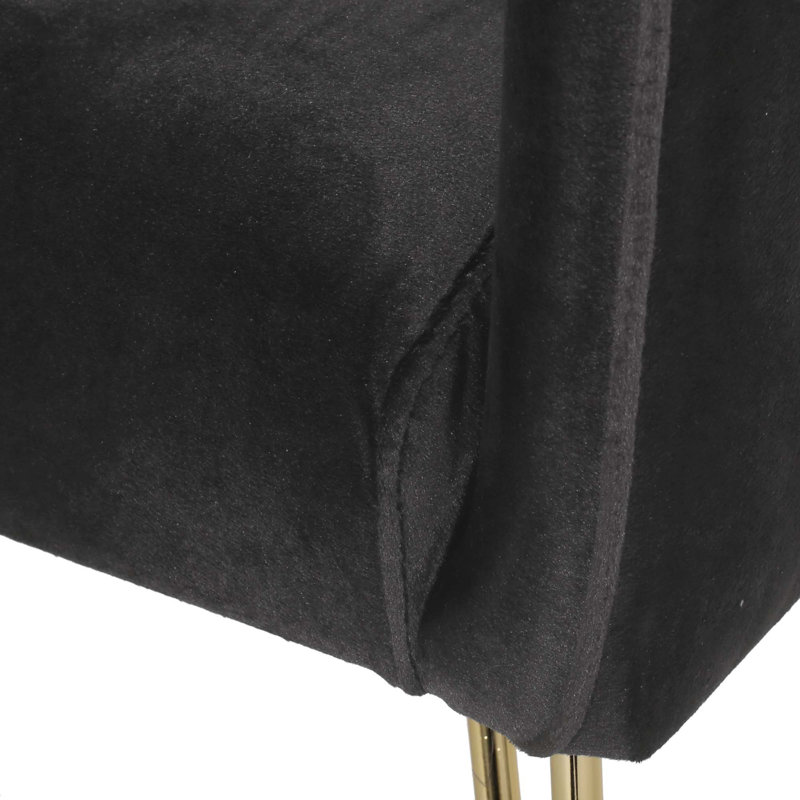 Fauteuil en velours de 69,85 cm de large, Noir, noir, noir, noir