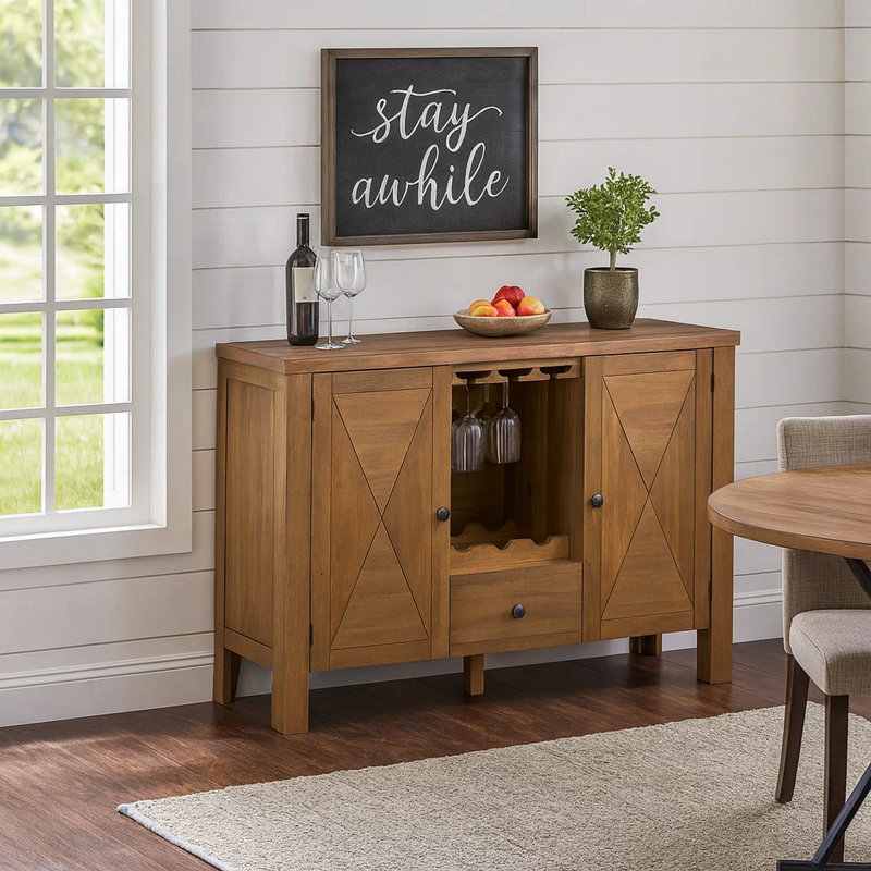 Brittani 45''L Rectangular 1-Drawer Server,Buffet table,Buffet cabinet,Credenza