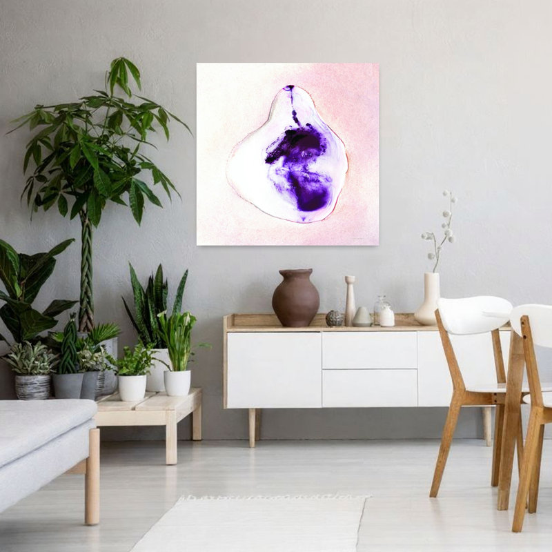 «Half A Pear», art contemporain abstrait, H 36 po x l 36 po