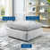 Commix Down Filled Overstuffed Performance Velvet Ottoman In White