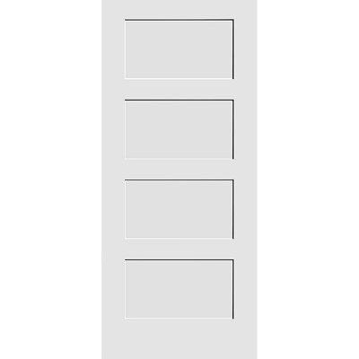 Dalle de porte intérieure à 4 panneaux apprêtés
