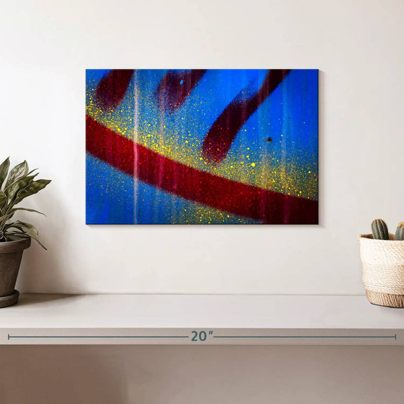 Avery éclaboussé bleu abstrait I, H 8 po x l 12 po