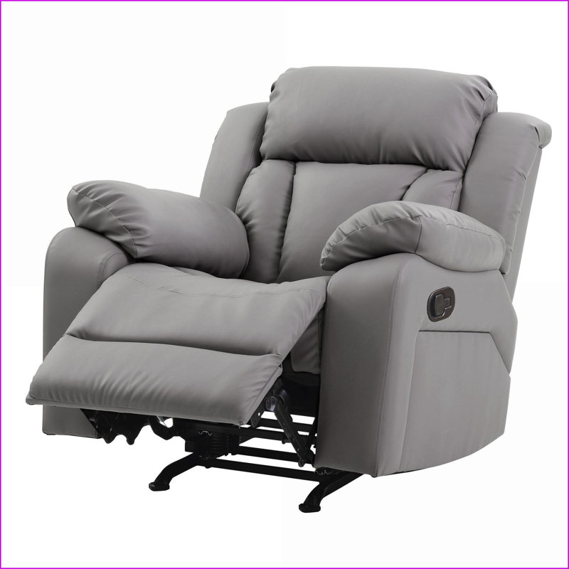 Fauteuils inclinables à bascule gris ardoise pour petits espaces confortables | Polyuréthane | Gris ardoise