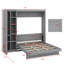 Lit escamotable double pleine grandeur avec tablettes pratiques, garde-robe et éclairage à DEL doux-1792100606-1792100607