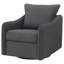 Fauteuil pivotant rembourré gris anthracite Nikko