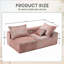 Canapés-lits en chenille de détente à 2 places Sofas Couches, petits espaces | Chenille | Rose
