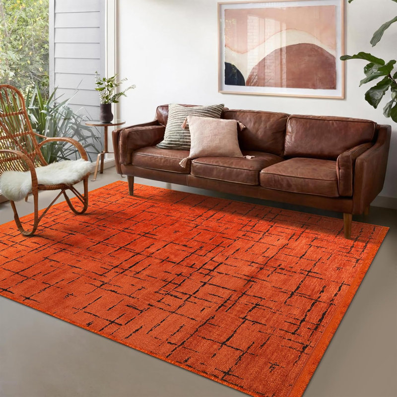 Non Slip Area Rug Low Pile Bedroom Rugs Machine Washable Floor Mat Living Room Carpet - NT0201, Rectangle 160 x 230 cm