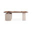 Nut-brown+Beige Rectangular Manufactured Wood with 3 drawers desk-480493929