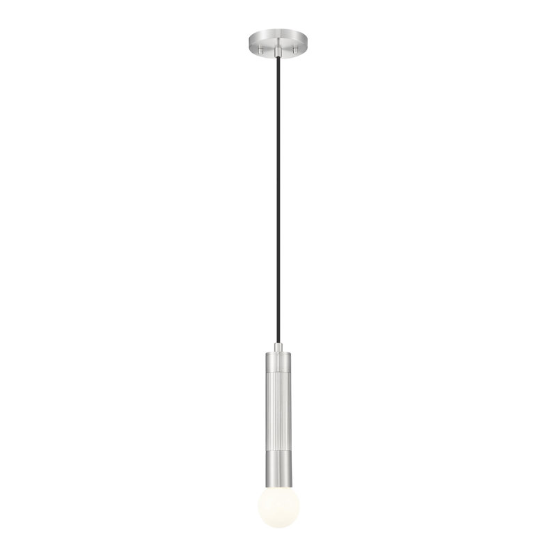 Luminaire suspendu moderne 1 lumière Stari, Nickel brossé
