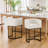 27"Upholstered Counter Height Bar Stools with Curved Barrel Back And  Metal Frame-121250178
