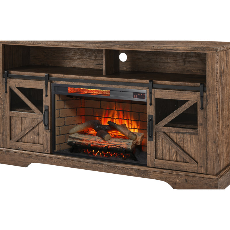 Foyer électrique 60 pouces - flammes réglables, 400 Pi. Zone de chaleur, / Ul, stable aux choix de flammes multicolores de 60 pouces, fonction de capteur de porte, source DEL 50 000 heures
