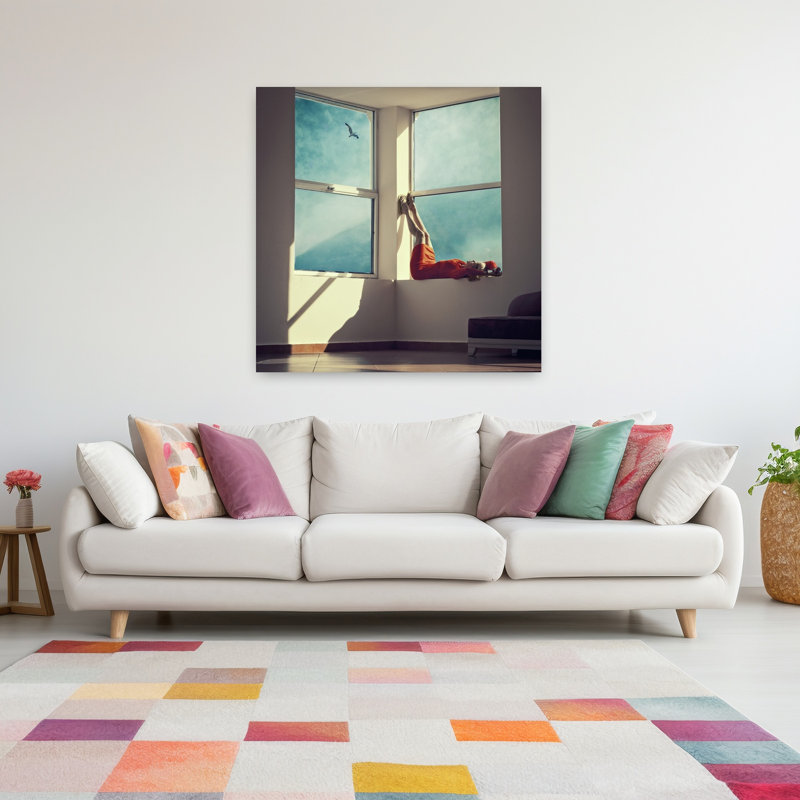 Legs Up Window View by Ambra - Wrapped Canvas Print, 121.92 cm H x 121.92 cm W