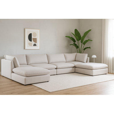 Tupman Upholstered U-Shaped Sectional Reversible