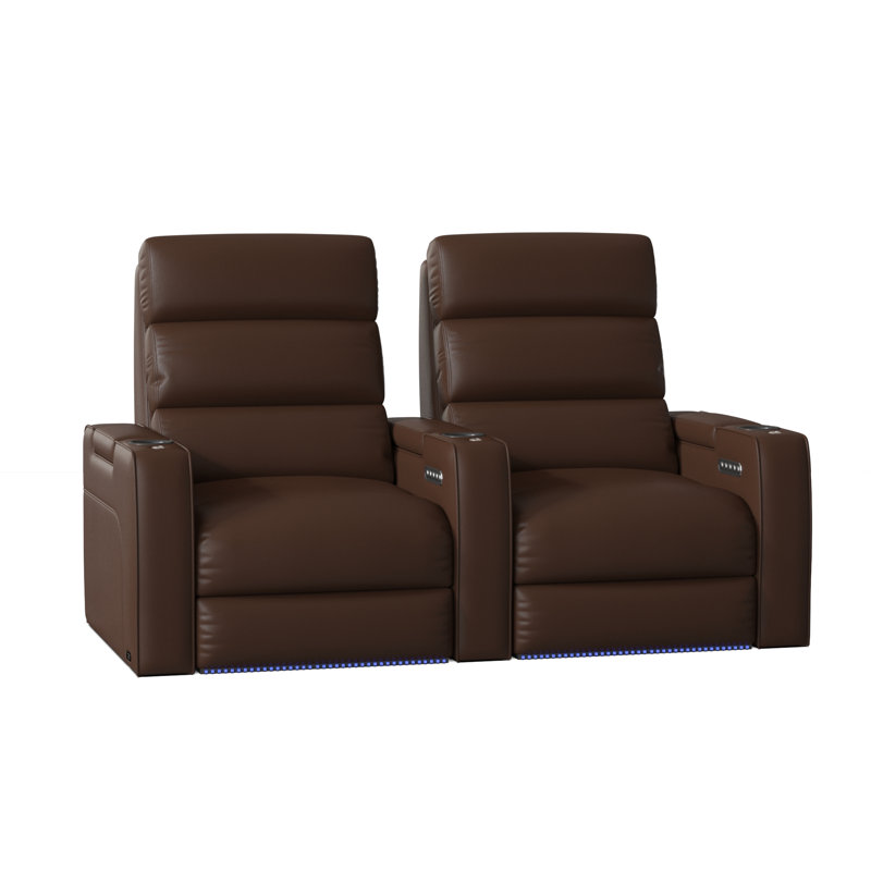 Rangée de sièges de cinéma maison Lerman (rangée de 2), Cappucino classique