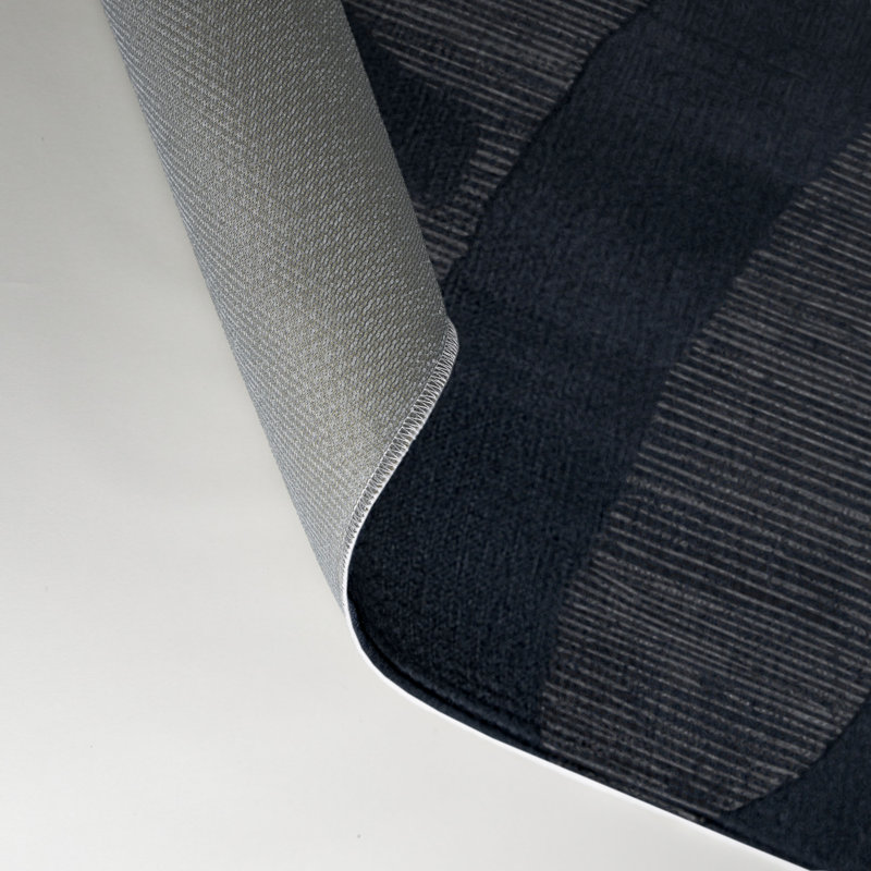 Tapis gris abstrait intérieur et extérieur, Rectangle 9 pi x 12 pi