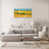 Toile avec cadre or