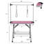 1 table de toilettage et station de séchage pliable pour animaux de compagnie de 46 po avec cadre en acier inoxydable et tapis antidérapant